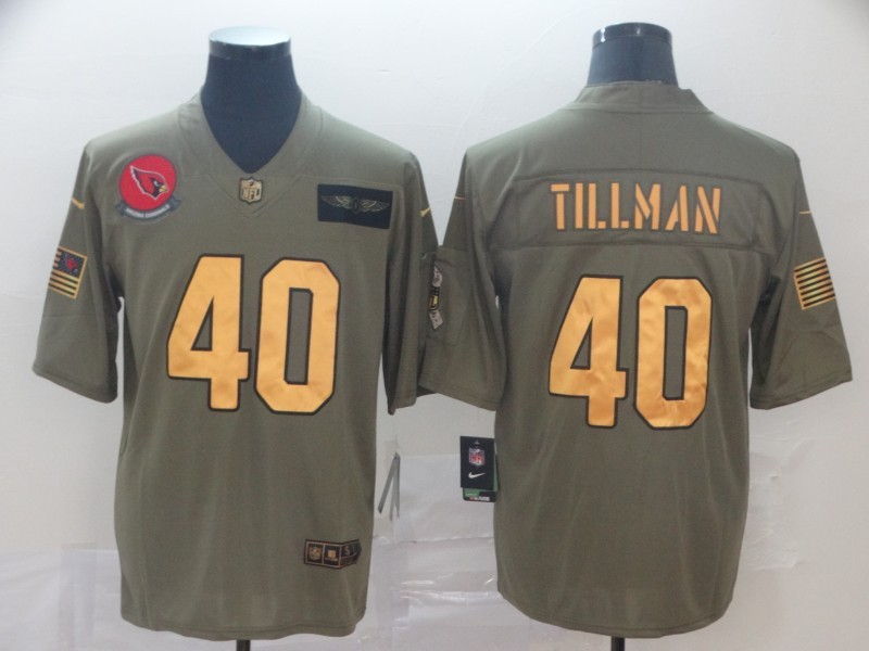 Men's Arizona Cardinals Pat Tillman #40 Brown Authentic Jersey